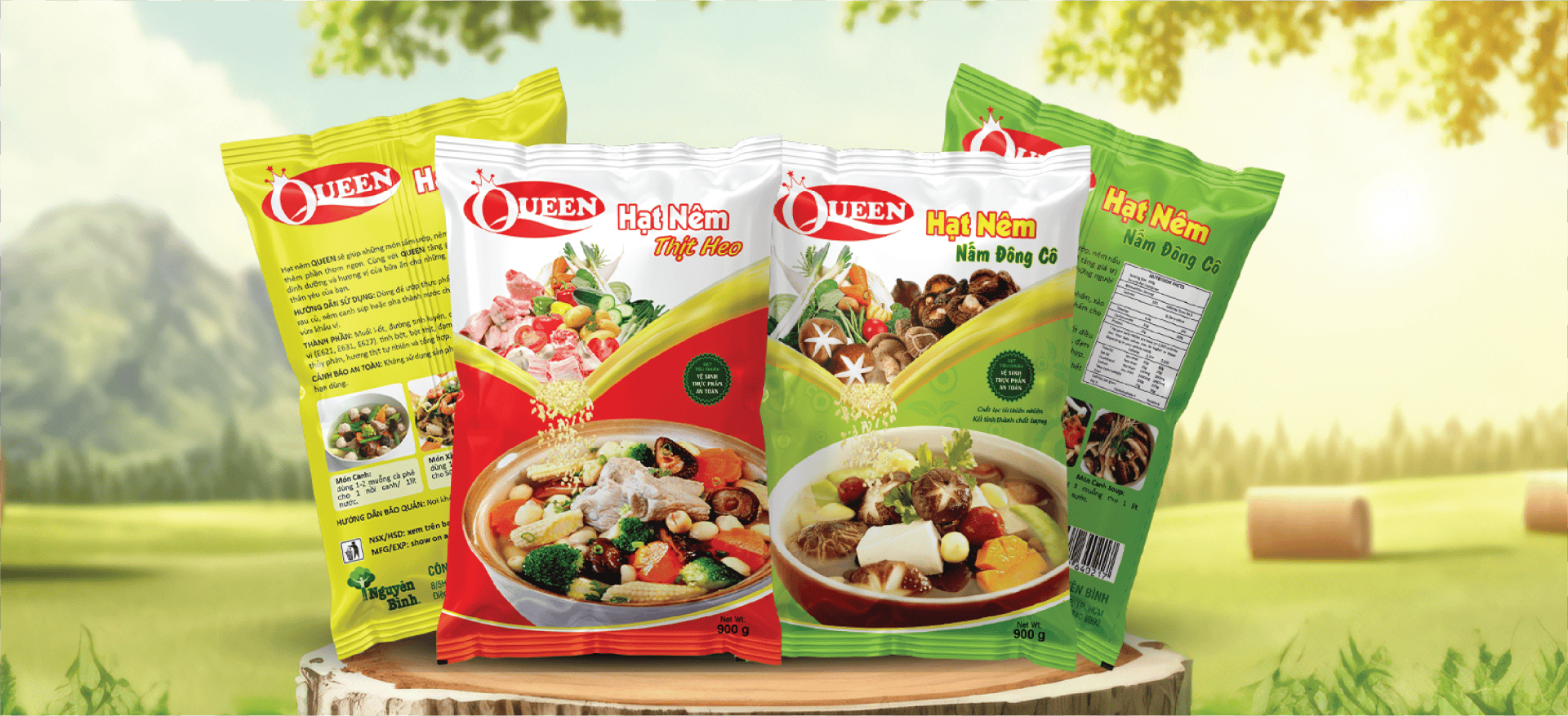 Hạt Nêm Queen (vị Thịt Heo) gói 900g